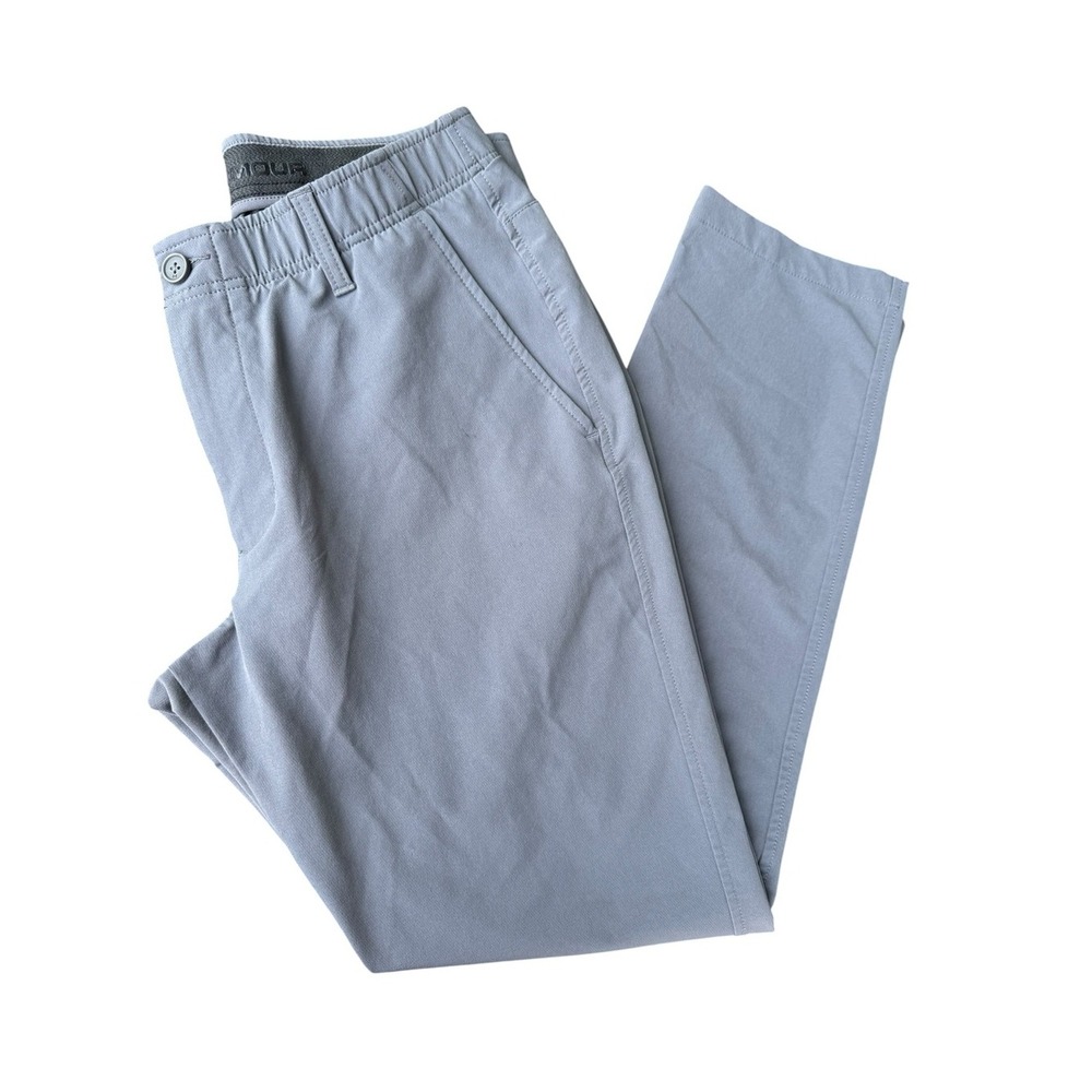 Under Armour Mens Gray Golf Performance Chino Pants 34/30 Stretch Lightweight